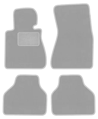 Image de Tapis de sol en moquette pour BMW 7 E65 2001-2008 (berline) – jeu 4 pièces, gris, sur mesure – Wielganizator OSLO