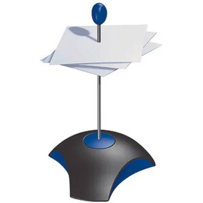 Produktbild von HAN DELTA Notizhalter - 103 mm x 116 mm x 158 mm x - Plastik, Edelstahl - 1 / Pack - Blau, Schwarz