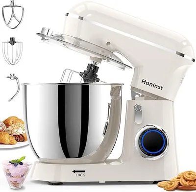 Imagen del producto de Batidora de cocina, amasadora, 1400 W, recipiente de acero inoxidable de 6,5 litros