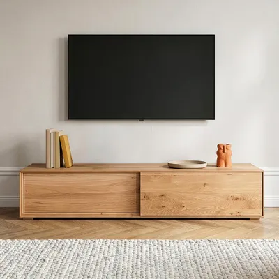 Produktbild von Lowboard 170cm, stehend oder hängend, Wildeiche massiv geölt, WYNDHAM-69