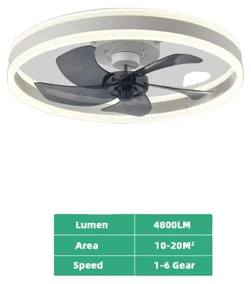 Immagine prodotto di Ventilatore a soffitto, controllo intelligente, illuminazione LED regolabile, BIANCO