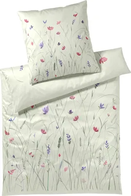 Produktbild von elegante Mako-Satin Bettwäsche-Garnitur Highlife Farbe Zartgrün Größe 155x220+80x80