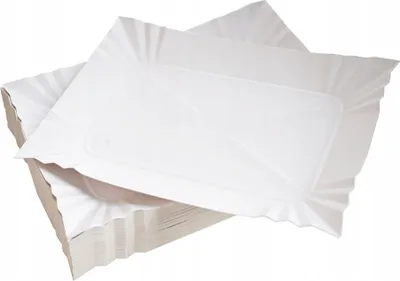 Zdjęcie produktu dla Tacki Papierowe 14X20 Białe 100 Szt Grill Tacka Jednorazowa Papierowa