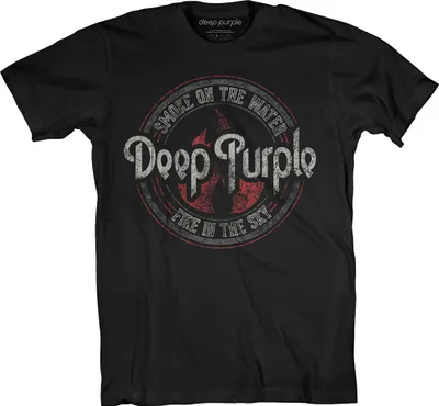 Produktbild von Deep Purple Smoke Circle Black S T-Shirt