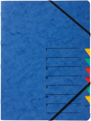Produktbild von PAGNA Ordnungsmappe Easy 7 Fächer 1-7 blau 5Stk.