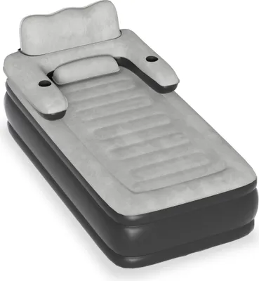 Obrázek produktu pro JOIEYOU Nafukovací postele 100x190x82cm Jednolůžková nafukovací matrace Samonafukovací s opěradlem a elektrickou vzduchovou pumpou Rychlé nafukování/vyfukování Skládací nafukovací matrace Nosnost až 250 kg