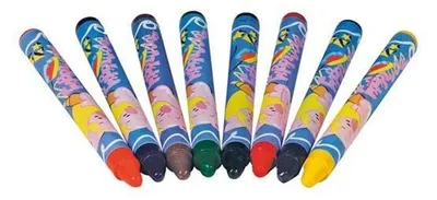 Produktbild von Goki 15093, 12 Stück(e), Blau, Braun, Grün, Grau, Orange, Rot, Violett, Gelb, Gemischte Farben, Rund, Wachs, 3 Jahr(e)