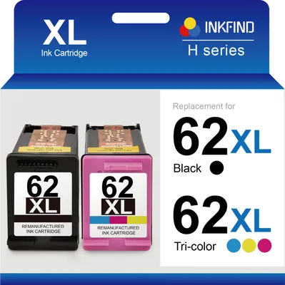 Packaging for ink cartridges, showing the product and its specifications.