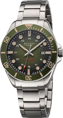 Image de Montre Regent en titane pour homme Montre analogique bracelet métallique titane argent D2URBA858