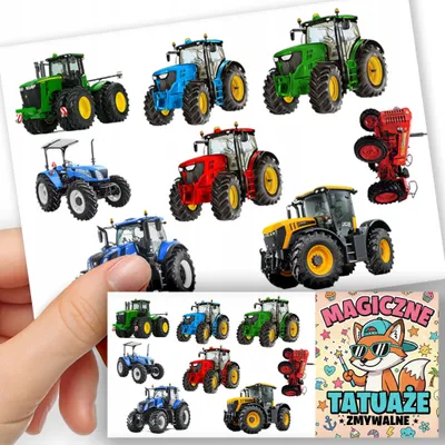 Produktbild von ABWASCHBARE KINDERTATTOOS TEMPORAER - Traktor Traktor - 8 St.