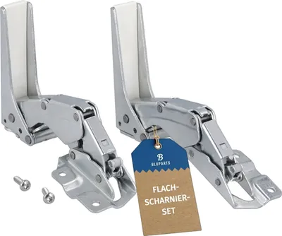 Produktbild von easyPART passend für 10090992 Firenzi Türscharnier Set oben unten wie beko 5838110300 5838110400 für Kühlschrank