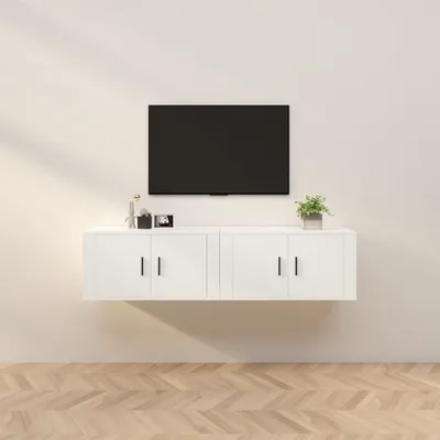 Immagine prodotto di The Living Store Pensili TV 2 pz. Bianco 80x34,5x40 cm