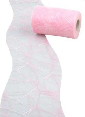 Produktbild von Sizoweb Tischband Wellenschnitt hellrosa/zartrosa ca. 12,5 cm Rolle 25 Meter - 64W 033-R 125