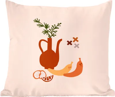 Produktbild von MuchoWow® Zierkissen Sofakissen Wohnzimmer Dekokissen 60x60 cm Dose - Frucht - Pflanze - Sitzfläche - Foto Polster