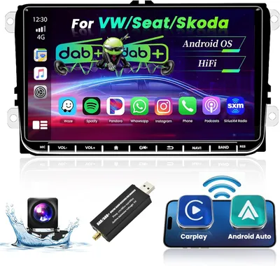 Produktbild von Hikity Autoradio UK-C216, DAB/DAB+ Carplay für VW