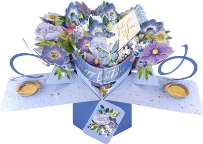 Produktbild von Pop-Up Grußkarte Happy Birthday, Second Nature, 15x15 cm, bunt, Papier