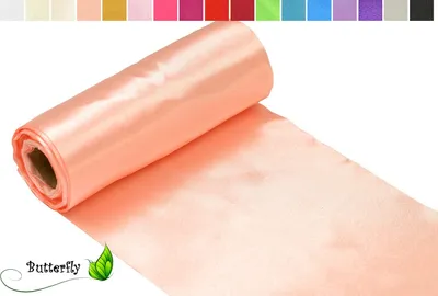 Produktbild von 9m Rolle Satin Tischband 30cm, Farbauswahl:apricot 714