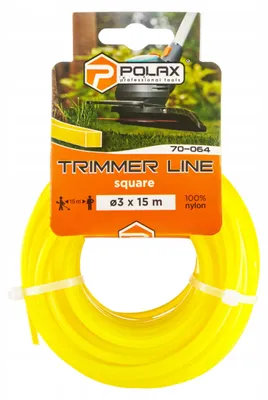 Zdjęcie produktu dla Żyłka tnąca do podkaszarki kosy Kwadrat 3mm x 15m Polax
