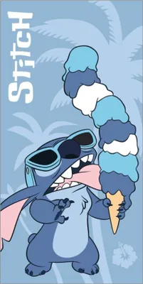 Produktbild von Disney Lilo und Stitch Ice Cream Badetuch, Strandtuch 70x140cm (Schnell trocknend)