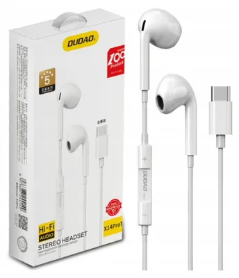 Obrázok produktu pre DUDAO Sluchawki X14PROT, Kábel, Hudba / bežné, 20 - 20000 Hz, Slúchadlá, Biela