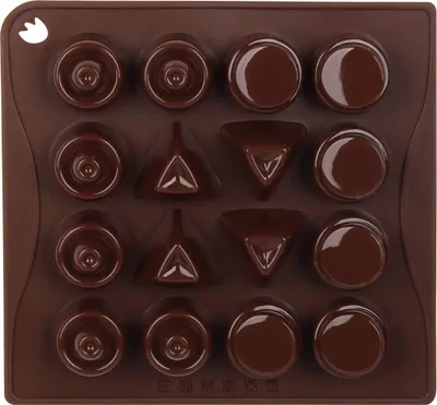 Produktbild von Dr. Oetker Silikon-Schokoladenform"Classic", Pralinenform für 16 Köstlichkeiten, aus hochwertigem Platinsilikon, zur Zubereitung von Pralinen oder Eis, (Farbe: braun)