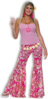 Image de Bristol Novelty - Pantalon "Flower Power" pour femme BN2915 (M) (Rose)