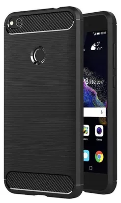 Zdjęcie produktu dla Techsuit Carbon Silicone etui do Huawei P9 Lite 2017 P8 Lite 2017 - czarne
