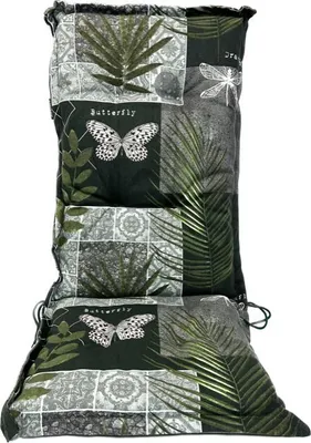 Produktbild von Madison Tuinstoelkussen hohe Rückenlehne 50x123 cm Nola grün, wasserabweisend, 50% Baumwolle, 50% Polyester