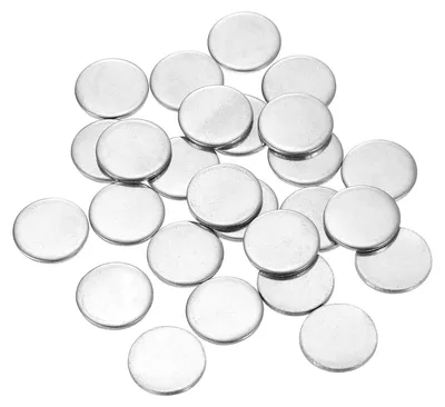 80 Edelstahlscheiben 15 mm, 1,5 mm, 304, rund, für Basteln