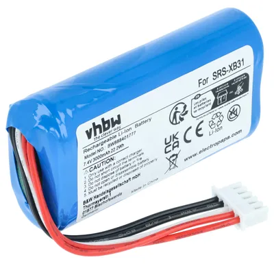 Produktbild von vhbw Akku Ersatz für für Lautsprecher Boxen Speaker (Akku - Kapazität in mAh mAh, Akku - Elektrische Spannung in V V, Li-Ion)