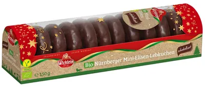 Produktbild von Wicklein Nürnberger Mini-Elisen-Lebkuchen schokoliert vegan 150g
