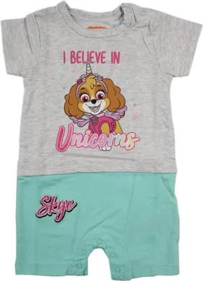 Produktbild von Paw Patrol Mädchen Baby Kurzarm Body Strampler – Grau / 62