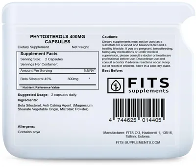 Obrázek produktu pro Fytosteroly 400 mg, 60 tobolek