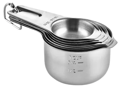 Produktbild von 30/60/80/120/160/180/240 ml Messlöffel, präzise Messungen, Messbecher-Set aus Edelstahl zum Kochen