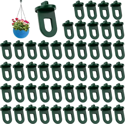Produktbild von 50 Stück Gewächshauszubehör mit Pflanzenhaltern, stabilen Clips mit hoher Tragkraft, Aufhängevorrichtungen für Gewächshäuser und Kunststoff-Rankhilfe für den Garten