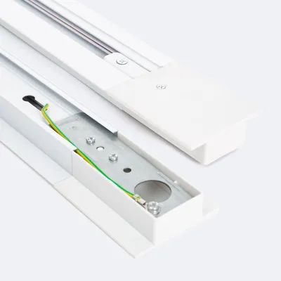 Produktbild von 1-Phasenstromschiene Einbau Unterputz Aluminium für LED Strahler 1m  Weiß