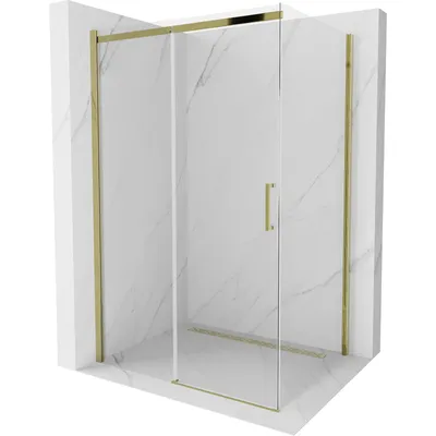Obrázek produktu pro Mexen Omega rozsouvací sprchový kout 130 x 100 cm, Průhledné, Zlatá - 825-130-100-50-00