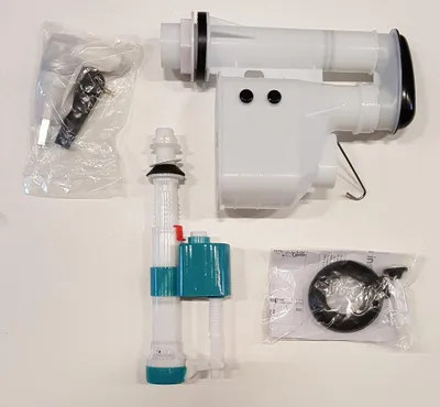Produktbild von Aqualine Spülmechanismus mit Keramikhebel, Bodenfüllung 1/2", Chrom