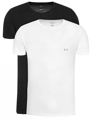 Image de Armani Exchange - Lot de 2 t-shirts pour homme NA1522 (M) (noir/blanc)