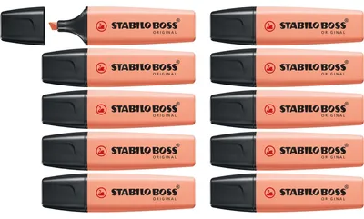 Image de STABILO Boss Original Pastel marqueur 1 pièce(s) Pointe biseautée Pêche