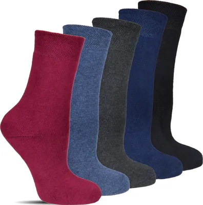 Produktbild von Frostfighter Damen Thermosocken ohne Gummi (6x Paar) dicke warme Wintersocken Diabetiker Baumwolle Ski Vollfrottee Innenfutter Farbauswahl