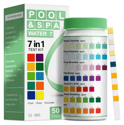 Obrázek produktu pro Testovací proužky 7 v 1 pro kontrolu kvality vody v bazénu