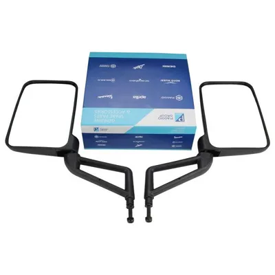 Productafbeelding van Zijkspiegel/achterspiegel zwart voor Piaggio Ape 200, 220, 420, TM, MP - 2 stuks