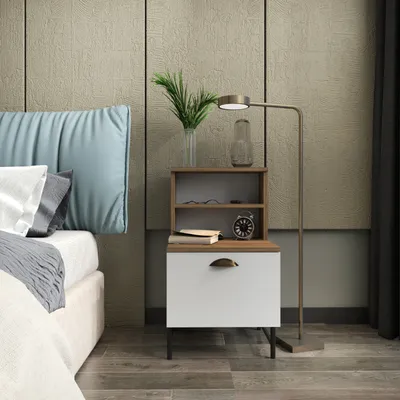 Produktbild von Decorotika Cressi Kommode, Höhe 83 cm | Walnuss & Weiß
