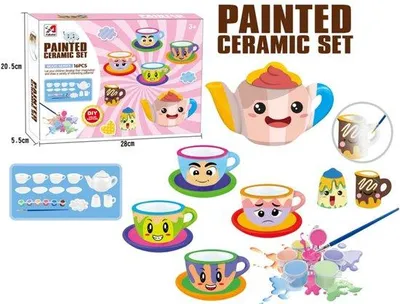Zdjęcie produktu dla Zestaw Ceramiki do Malowania - 16 sztuk - Zestaw DIY