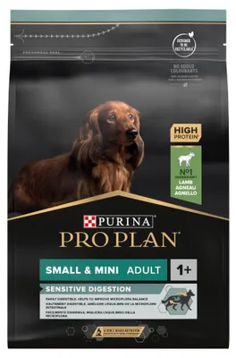 Zdjęcie produktu dla Purina SMALL & MINI ADULT SENSITIVE DIGESTION, Dorosły, Mini (5 - 10 kg), Jagnięcina, 3 kg