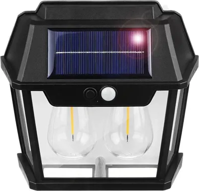 Produktbild von RealG RC-K-2204 Solar-LED-Doppelwandleuchte für den Garten mit Bewegungsmelder