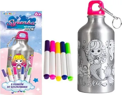 Obrázek produktu pro Bidon 500ml z Syrenką do kolorowania