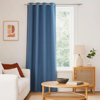 Productafbeelding van MT Gordijn van blauw polyester, afmetingen 140x250 cm