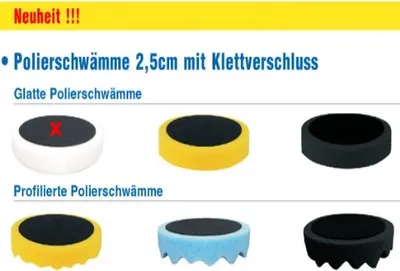 Produktbild von APP Polierschwamm Ø150mm x 2,5cm weiss hart, Klett